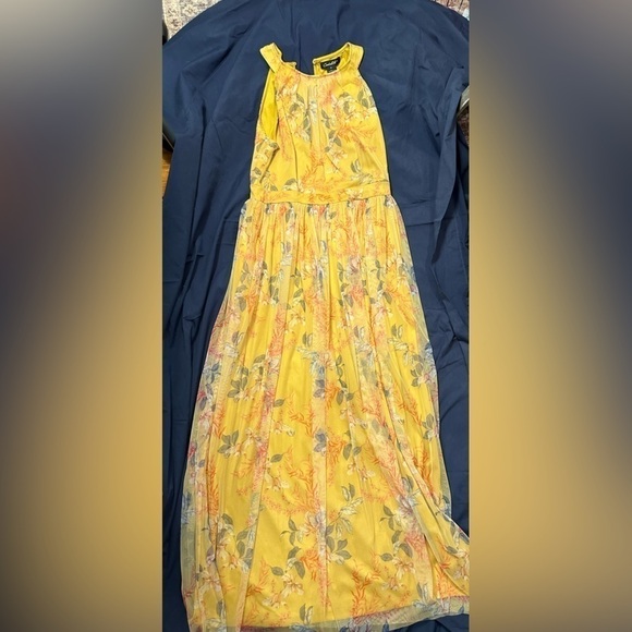 Candalite Yellow Floral Long Dress, Size Medium - Picture 12 of 16